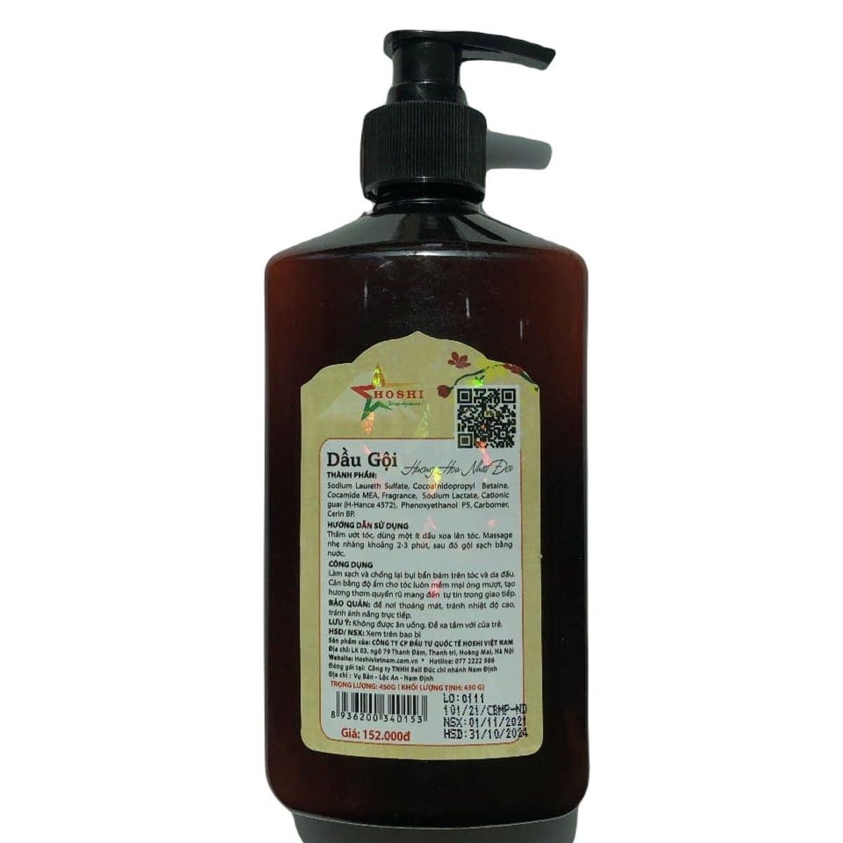 Alternative view of [thùng] Dầu Gội Hương Hoa Nhiệt Đới 450ml - Hoshi - 24 Chai/thùng
