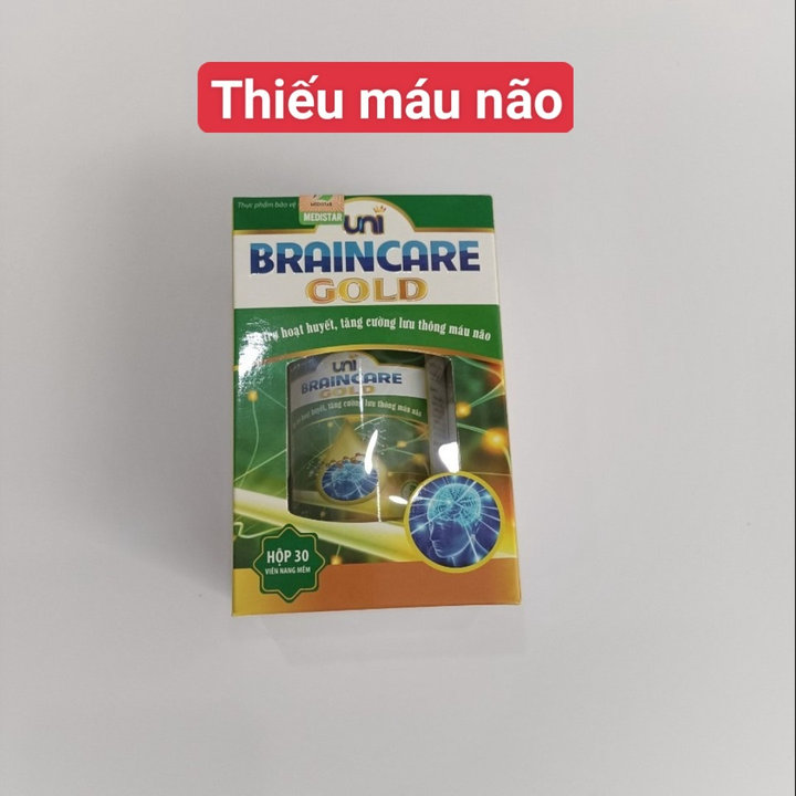 Alternative view of Viên Uống Bổ Não Giúp Lưu Thông Máu, Giảm Đau Đầu Braincare Gold - Uni Pharma