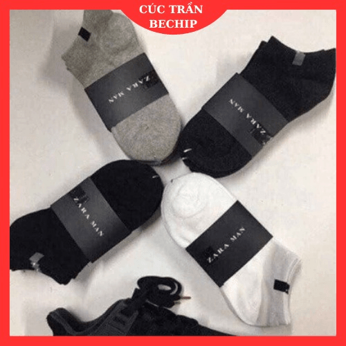 Set 10 Đôi Vớ, Đôi Tất Zara Nam Nữ Cổ Ngắn Ctb02- Bechip
