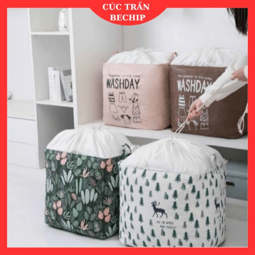 Túi Đựng Chăn Màn, Quần Áo Có Dây Rút 100l Ctb38 - Bechip
