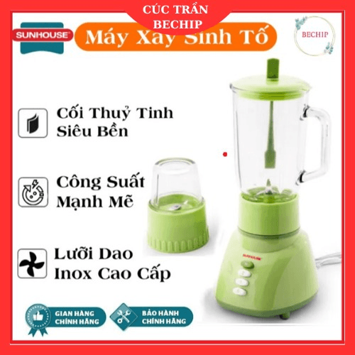 Máy Xay Sinh Tố Sunhouse Siêu Bền, Bảo Hành 12 Tháng Ctb64 - Bechip