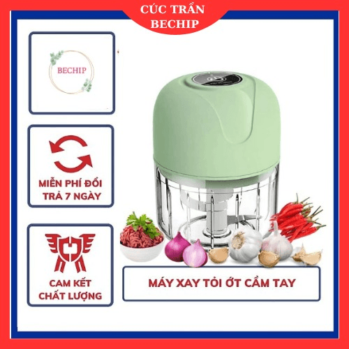 Máy Xay Tỏi Ớt Cầm Tay Sạc Pin 250ml Ctb107 - Bechip