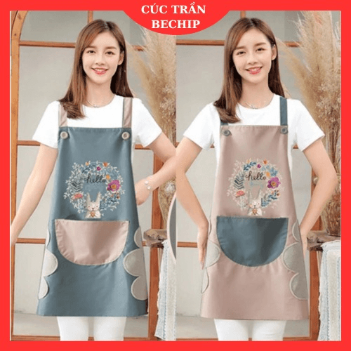 Tạp Dề Chống Thấm Nước Có Chỗ Lau Tay Và Để Điện Thoại Cao Cấp Ctb82 - Bechip