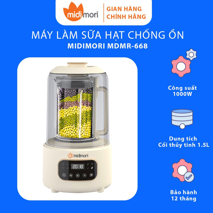 Máy Xay Nấu Làm Sữa Hạt Đa Năng Mdmr-668 - Midimori