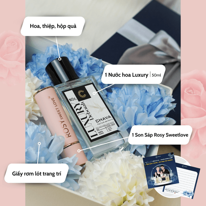 Alternative view of [combo Quà Tặng] 1 Nước Hoa Luxury 50ml (deborah/ruth) + 1 Son Sáp Lì Rosy Sweetlove - Chava