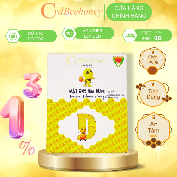 Hộp Mật Ong Hoa Rừng 12x10g - Cvdbeehoney