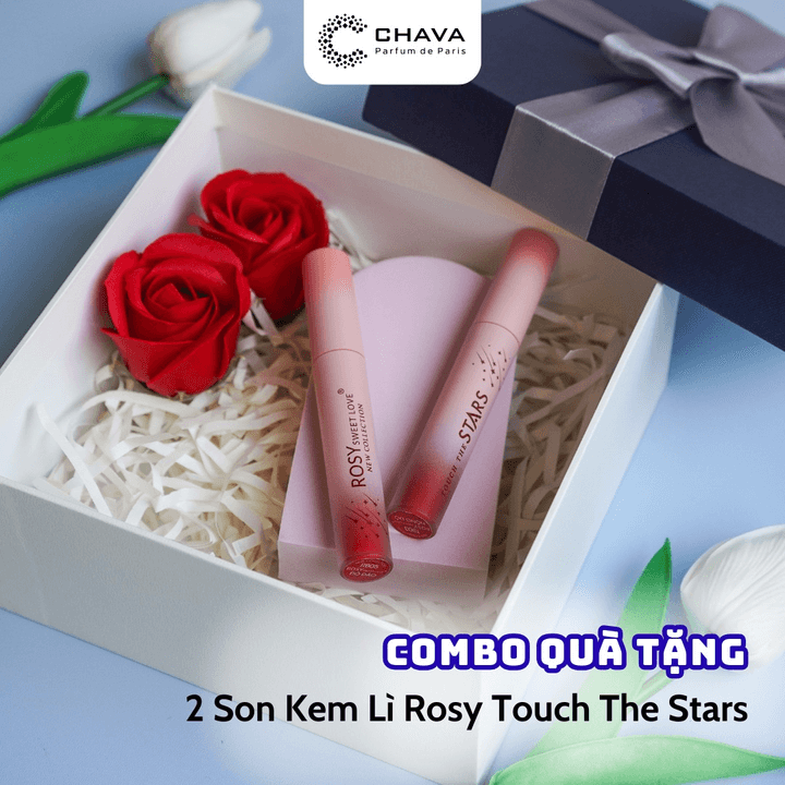 [combo Quà Tặng] 2 Son Kem Lì Touch The Stars - Rosy