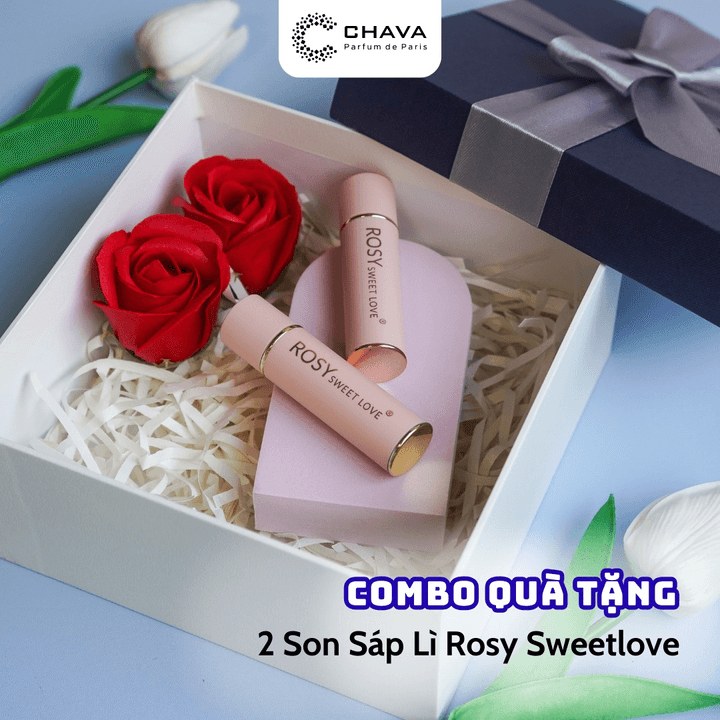 [combo Quà Tặng] 2 Son Sáp Lì Sweet Love - Rosy