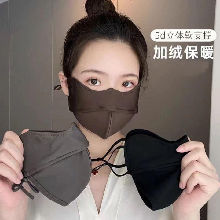 Khẩu Trang Nữ Vải Lụa Thoáng Khí Chống Tia Uv Mặt Nạ Bảo Vệ Da Ngoài Trời Tránh Nắng Upf 50+ - Su Clothing