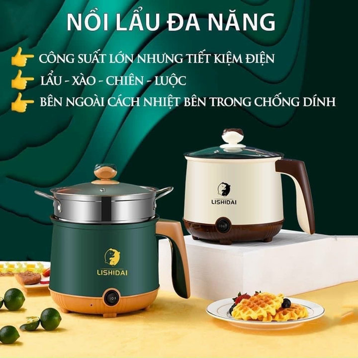 Nồi Điện, Ca Nấu Mì Mini 2 Tầng