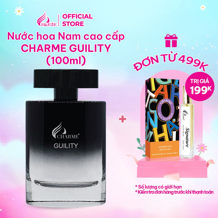 Nước Hoa Nam Charme Guility 100ml Lưu Hương Lâu Phong Cách Bí Ẩn, Lịch Lãm, Sang Trọng Chính Hãng