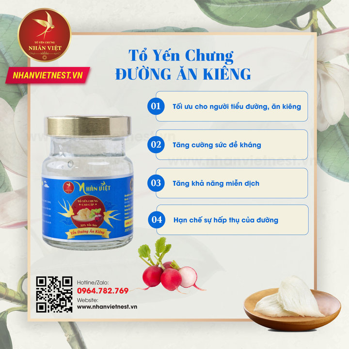 Alternative view of [2 Lốc Tặng 1 Hũ] Lốc 6 Hũ Yến 30% Yến Sào Chưng Đường Kiêng Nhân Việt Hũ 70ml - Nhân Việt