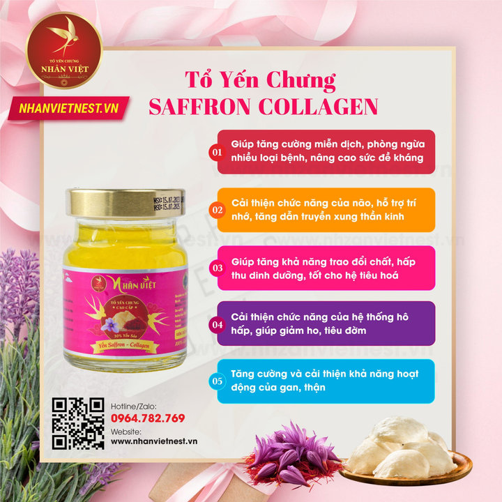 Alternative view of [7 Hũ Tặng 1] Yến Sào 30% Yến Chưng Saffron Collagen Nhân Việt Hũ 70ml - Nhân Việt