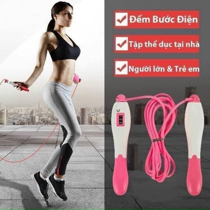Dây Nhảy Tập Thể Dục Thể Thao Có Đếm Số Lần Nhảy