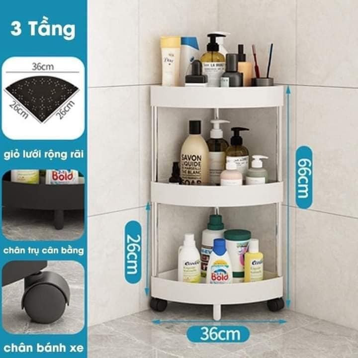 Kệ Góc 3 Tầng Siêu Tiện Lợi