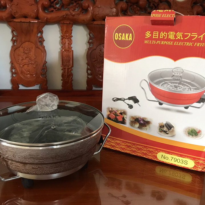 Lẩu Điện Chống Dính Kèm Vỉ Hấp