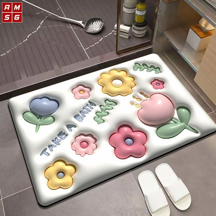 Thảm 3d Thấm Hút Nước Giao Mẫu Ngẫu Nhiên