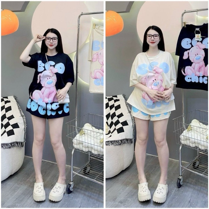 Alternative view of Xả Combo Bộ Đùi Quần Áo Mùa Hè Lộn Xộn, Không Chọn Màu ,không Chọn Mẫu, Shop Nhặt 2 Bộ Ngẫu Nhiên
