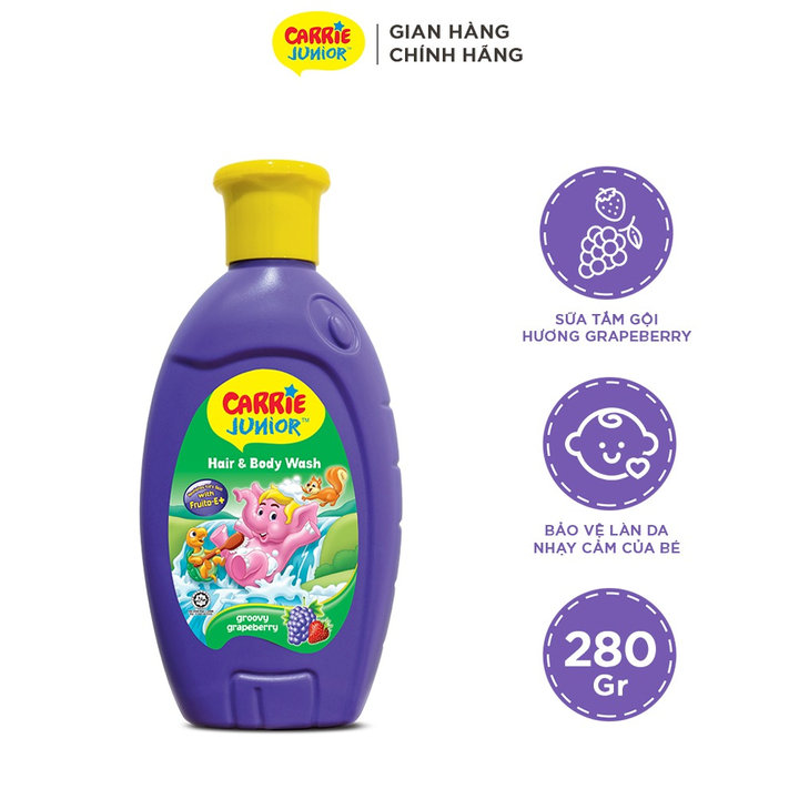 Alternative view of Combo 2 Sữa Tắm Gội Cho Bé Carrie Junior Chiết Xuất Yoghurt Hương Táo 700g + Chai 280g (mùi Ngẫu Nhiên)