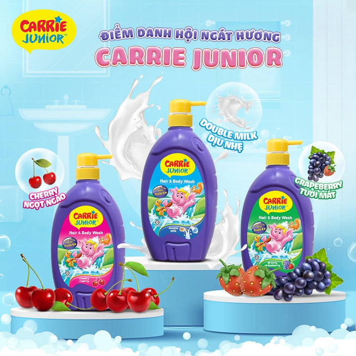 Alternative view of Combo 2 Sữa Tắm Gội Cho Bé Carrie Junior Chiết Xuất Trái Cây Thiên Nhiên Tính Chất Sữa 280g
