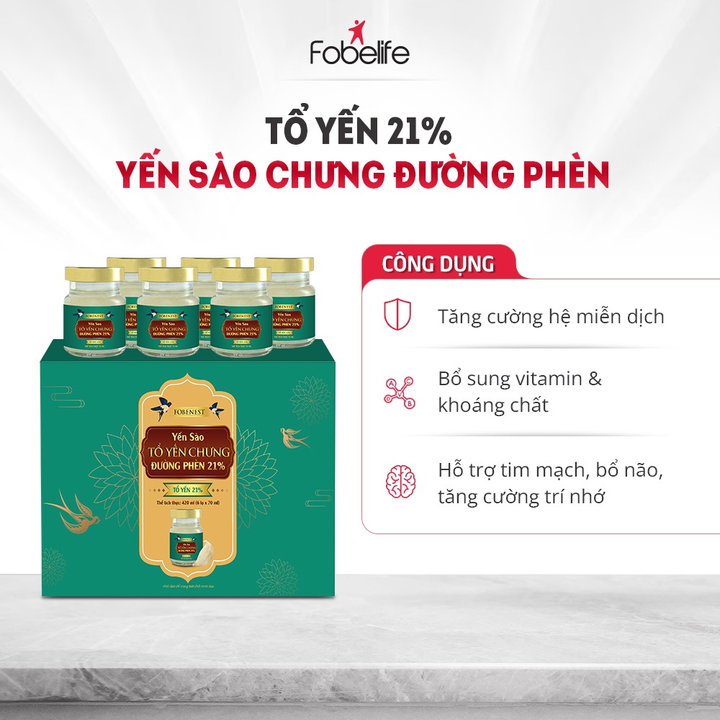 Alternative view of Yến Sào Fobenest Đường Phèn 70ml 21% Sợi Tổ Yến - Fobelife