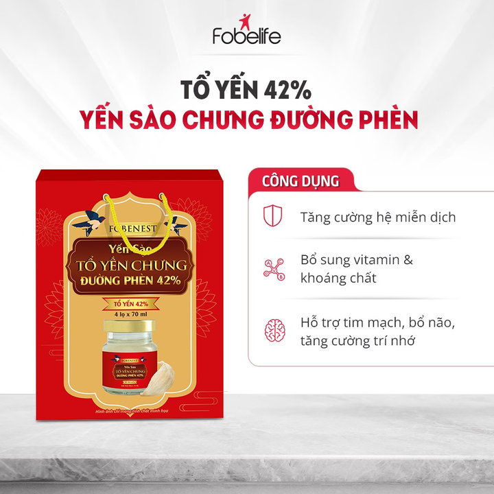 Alternative view of Yến Sào Fobenest Đường Phèn 70ml 42% Sợi Tổ Yến - Fobelife