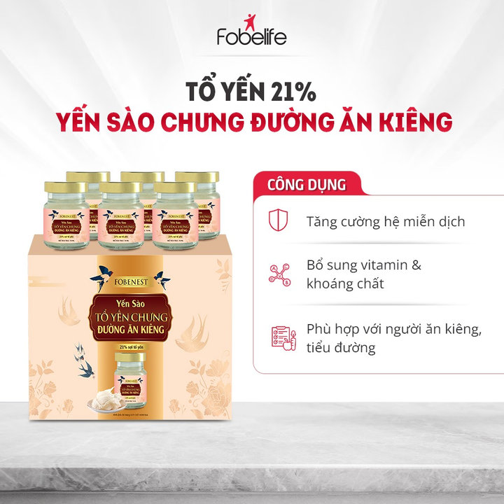 Alternative view of Yến Sào Fobenest Đường Ăn Kiêng 70ml 21% Sợi Tổ Yến - Fobelife