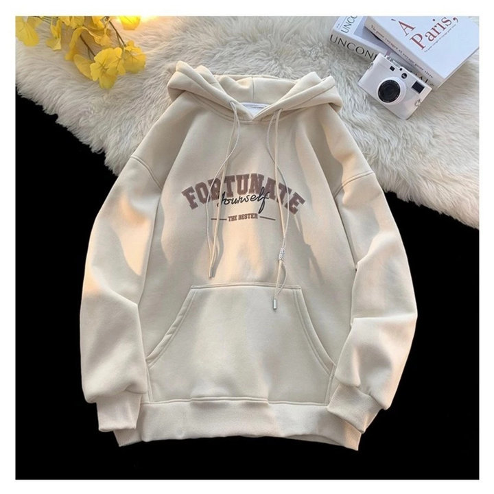Alternative view of Áo Hoodiezip Mũ 2 Lớp Form Rộng Unisex Chữ Fortunate