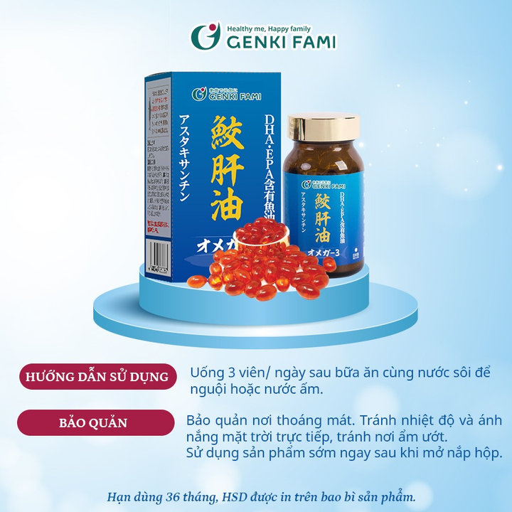 Alternative view of Dầu Gan Cá Mập Shark Liver Oil Omega 3 - Genki Fami