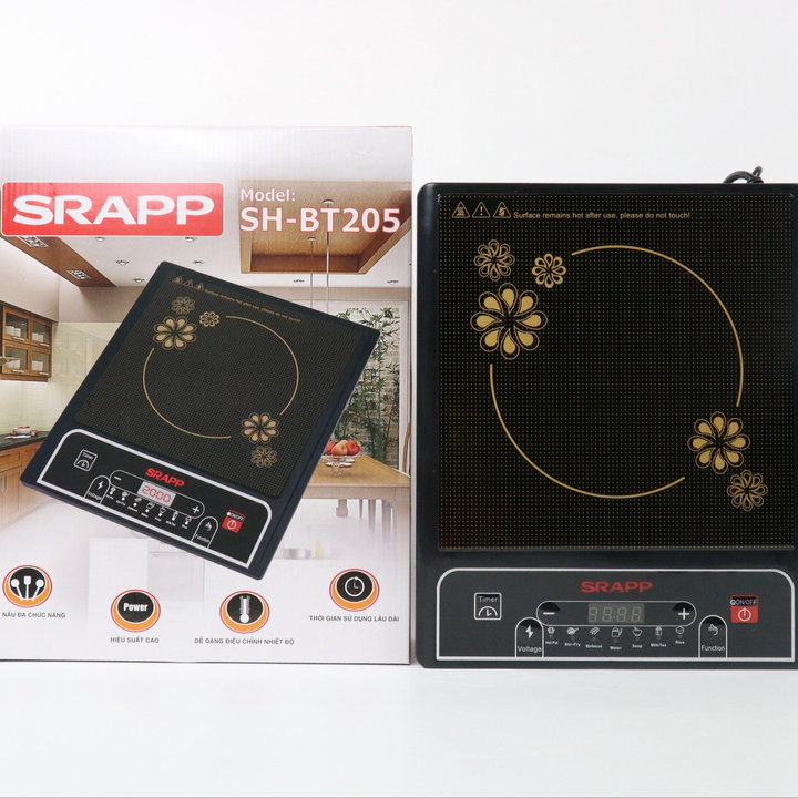 Alternative view of Bếp Từ Đơn Srapp Bt-205 Cao Cấp Chính Hãng Công Suất 2000w Tặng Kèm Nồi Lẩu - Bảo Hành 12 Tháng