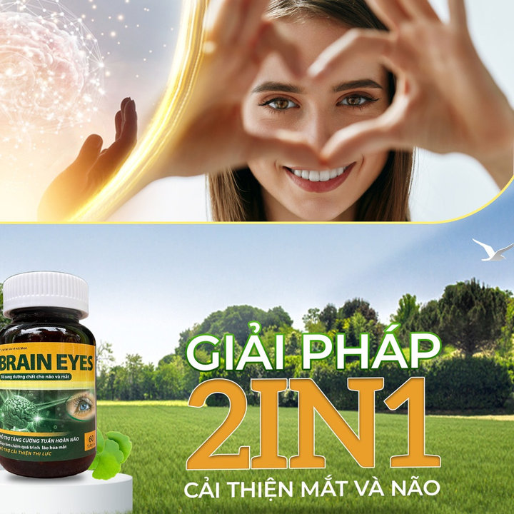 Alternative view of Viên Uống Bổ Sung Dưỡng Chất Cho Não Và Mắt,cải Thiện Thị Lực,tăng Cường Tuần Hoàn Não Brain Eyes 60 Viên - Singcare