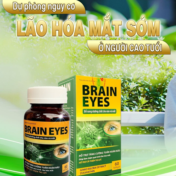 Viên Uống Bổ Sung Dưỡng Chất Cho Não Và Mắt,cải Thiện Thị Lực,tăng Cường Tuần Hoàn Não Brain Eyes 60 Viên - Singcare