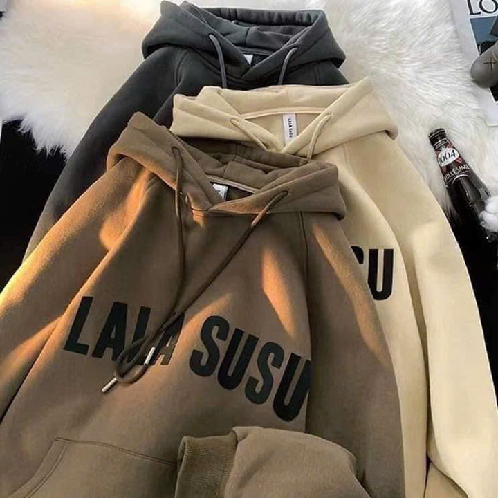 Alternative view of Xả Áo Hoodie Lala Susu Form Rộng Mũ 2 Lớp