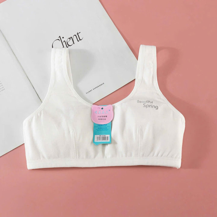 Áo Lá Bra Học Sinh Chất Cotton Mát Không Mút Dưới 50kg Dành Cho Nữ