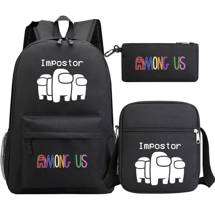 Set Balo 3 Món Nhiều Mẫu Vải Bố Vừa A4 Hg98-sam Store