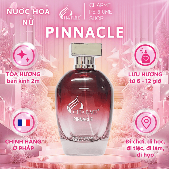 Nước Hoa Nữ Quyến Rũ, Charme Pinnacle, Gợi Cảm Và Sang Chảnh, Cho Những Nàng Cá Tính, 100ml - Charme