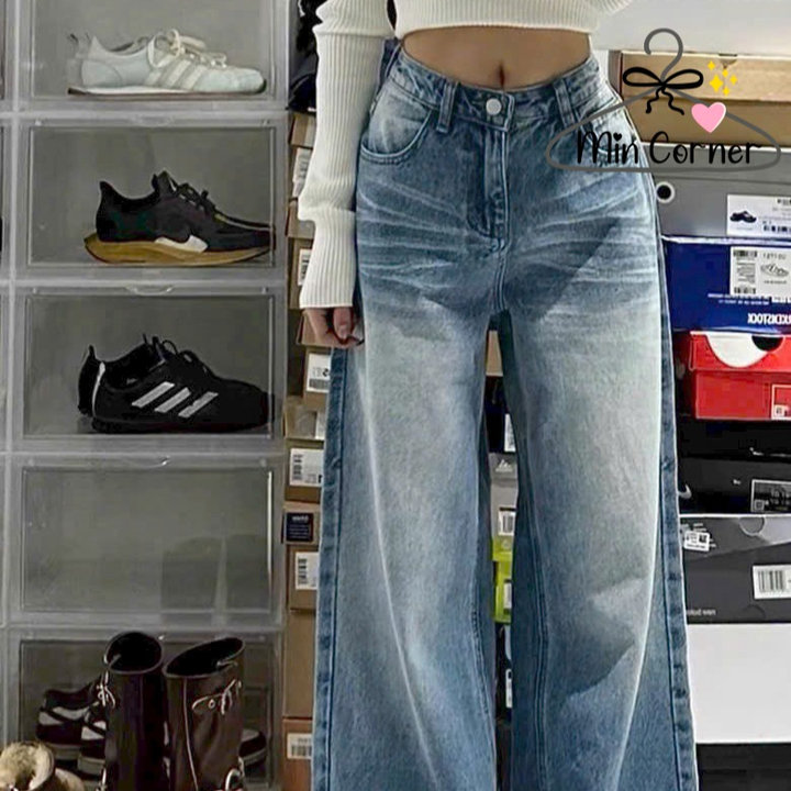 Baggy Jean Ống Suông Lưng Cao Mq194 - Min Corner