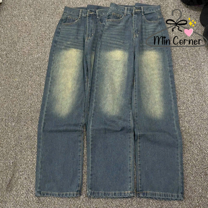 Baggy Jean Ống Suông Lưng Cao Mq196 - Min Corner
