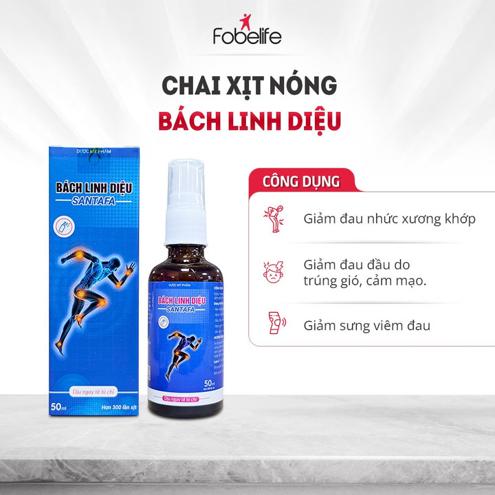 Chai Xịt Giảm Đau Nhức Xương Khớp Bách Linh Diệu - Santafa