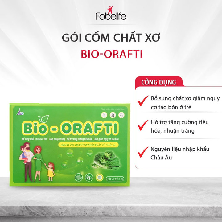 Cốm Bổ Sung Chất Xơ, Hỗ Trợ Tiêu Hóa, Giảm Táo Bón Bio-oafti - Pháp Effiel