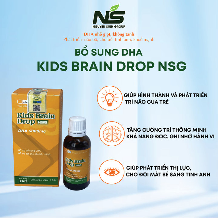 Bổ Sung Dha Kids Brain Drop - Nguyên Sinh Group