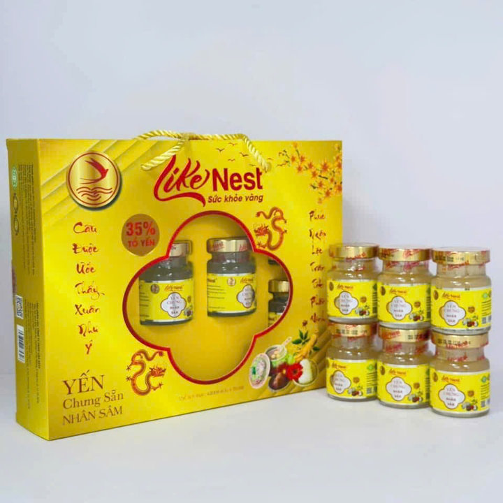 Alternative view of Giỏ Quà Tặng Cao Cấp 6 Hủ Yến Chưng Nhân Sâm Like Nest 35% Tổ Yến - Like Beauty