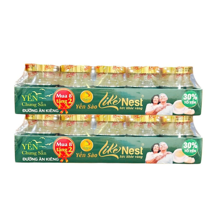 Alternative view of [combo Lốc 10 Hủ ] Like Nest Yến Chưng Vị Đường Kiêng 30% Yến - Like Beauty
