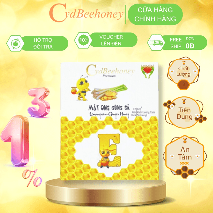 Alternative view of Hộp Mật Ong Gừng Sả 12x10g - Cvdbeehoney