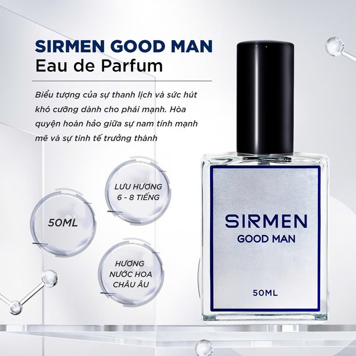 Alternative view of [1 Chai - 50ml] Nước Hoa Nam Sirmen Good Man Eau De Parfum Châu Âu Europe Gentlemen Cao Cấp Chai 50ml Thơm Lịch Lãm Cuốn Hút
