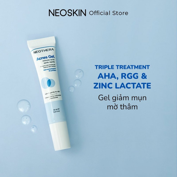 Gel Giảm Mụn, Thâm Sẹo Mụn & Cải Thiện Da Dầu, Mụn Neothera Acnes Gel 15ml (tuýp)