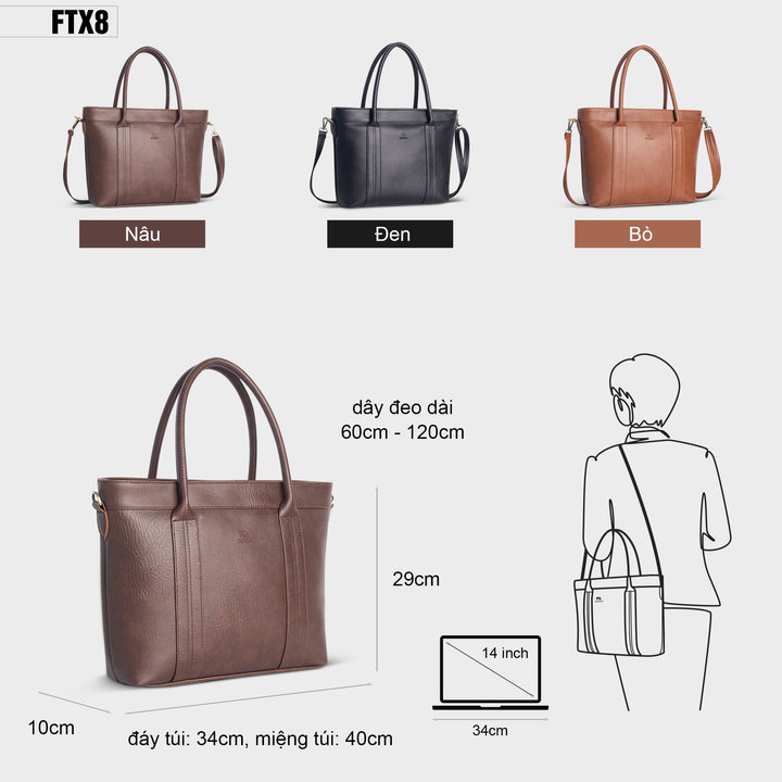 Alternative view of Túi Tote Công Sở Nữ Cao Cấp Ftx8- Fadoda