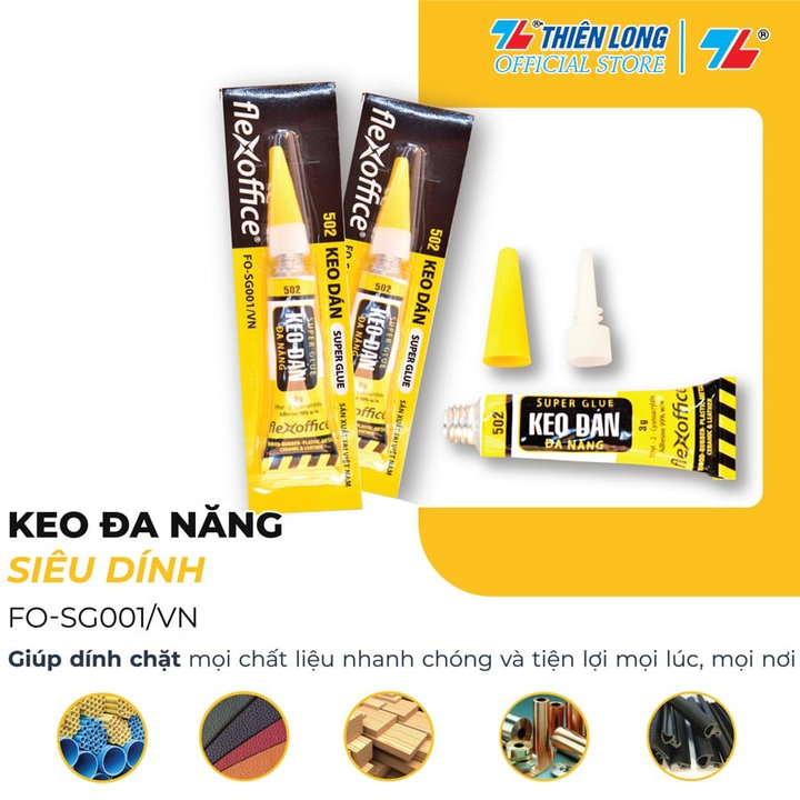 Alternative view of Combo 5 Keo Đa Năng 502 Thiên Long Flexoffice Fo-sg001/vn - Siêu Dính