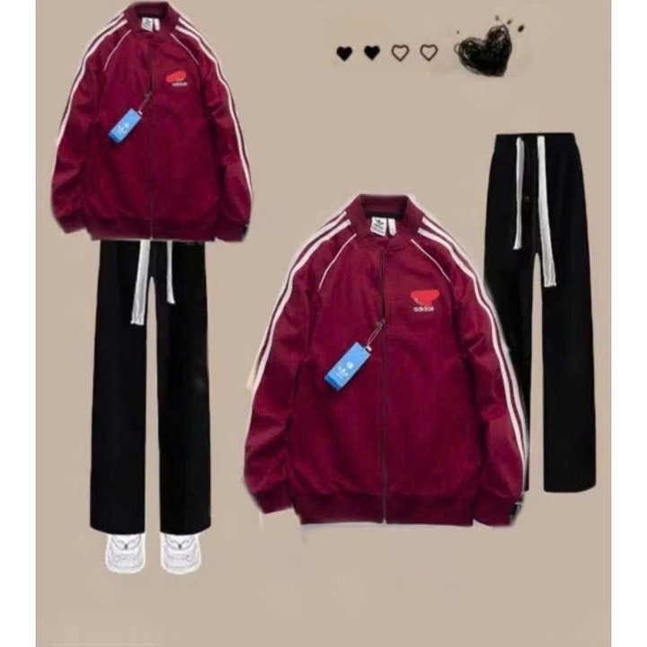 Alternative view of Các Sét Bộ Thu Đông Quần Ống Rộng Dây Rút Bản To+ Kèm Áo Khoác Hoodie Nỉ
