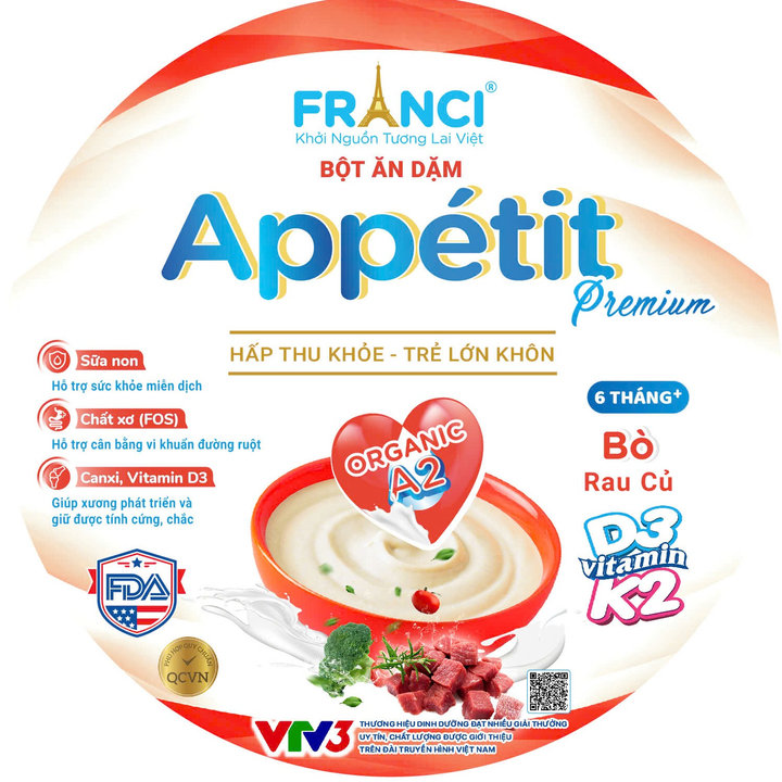 Bột Ăn Dặm Appétit- Bò Rau Củ